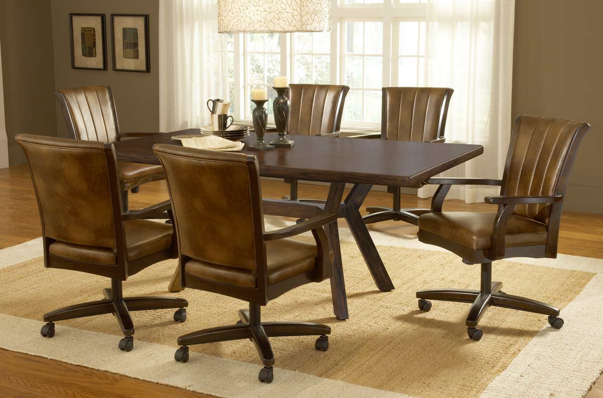 Hillsdale Grand Bay Rectangle Dining Set with Caster Chair ...